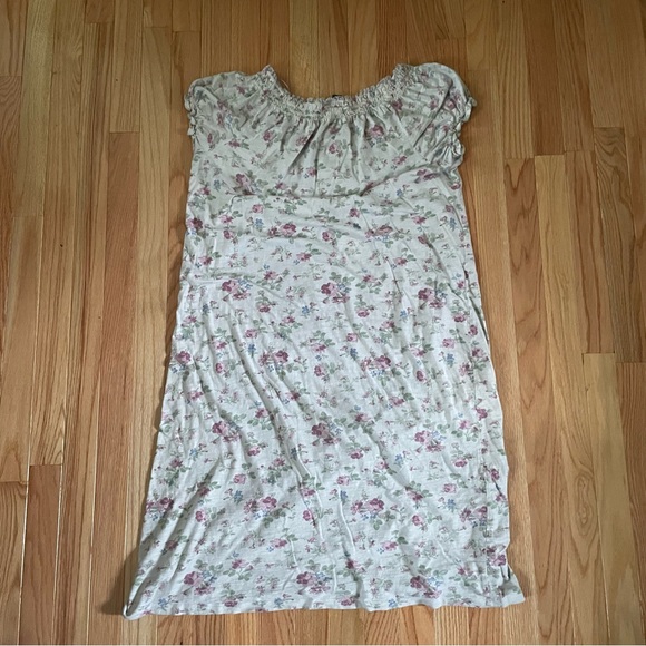 Lauren Ralph Lauren Other - Lauren Ralph Lauren Nightgown Womens Large White Pink Floral Print Cottagecore